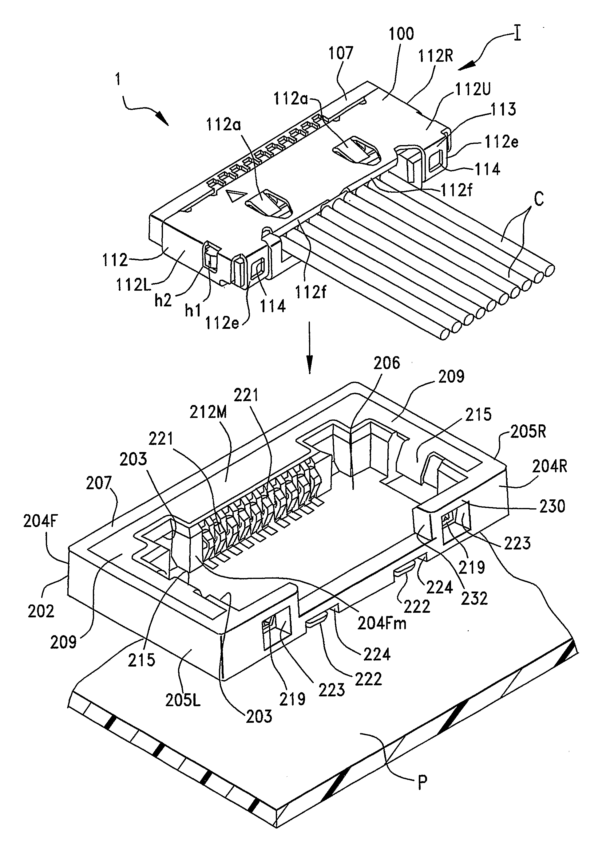 Reduced-height wire to board connector