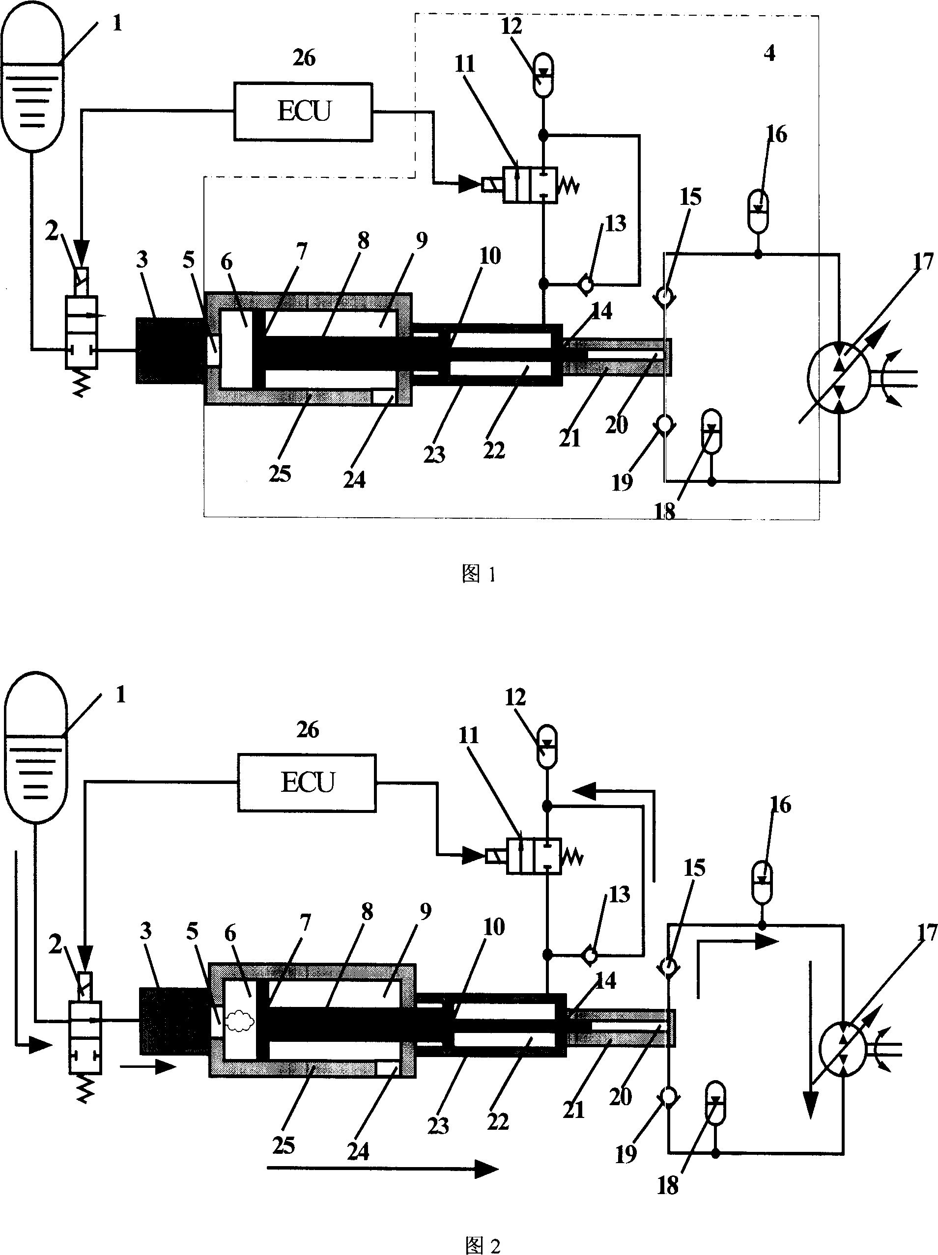 Single piston monopropellant hydraulic free piston engine