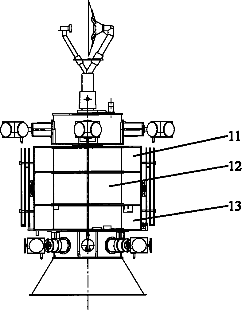 Distribution structure of SPORT (Solar Polar Orbit Radio Telescope) clock scanning satellite