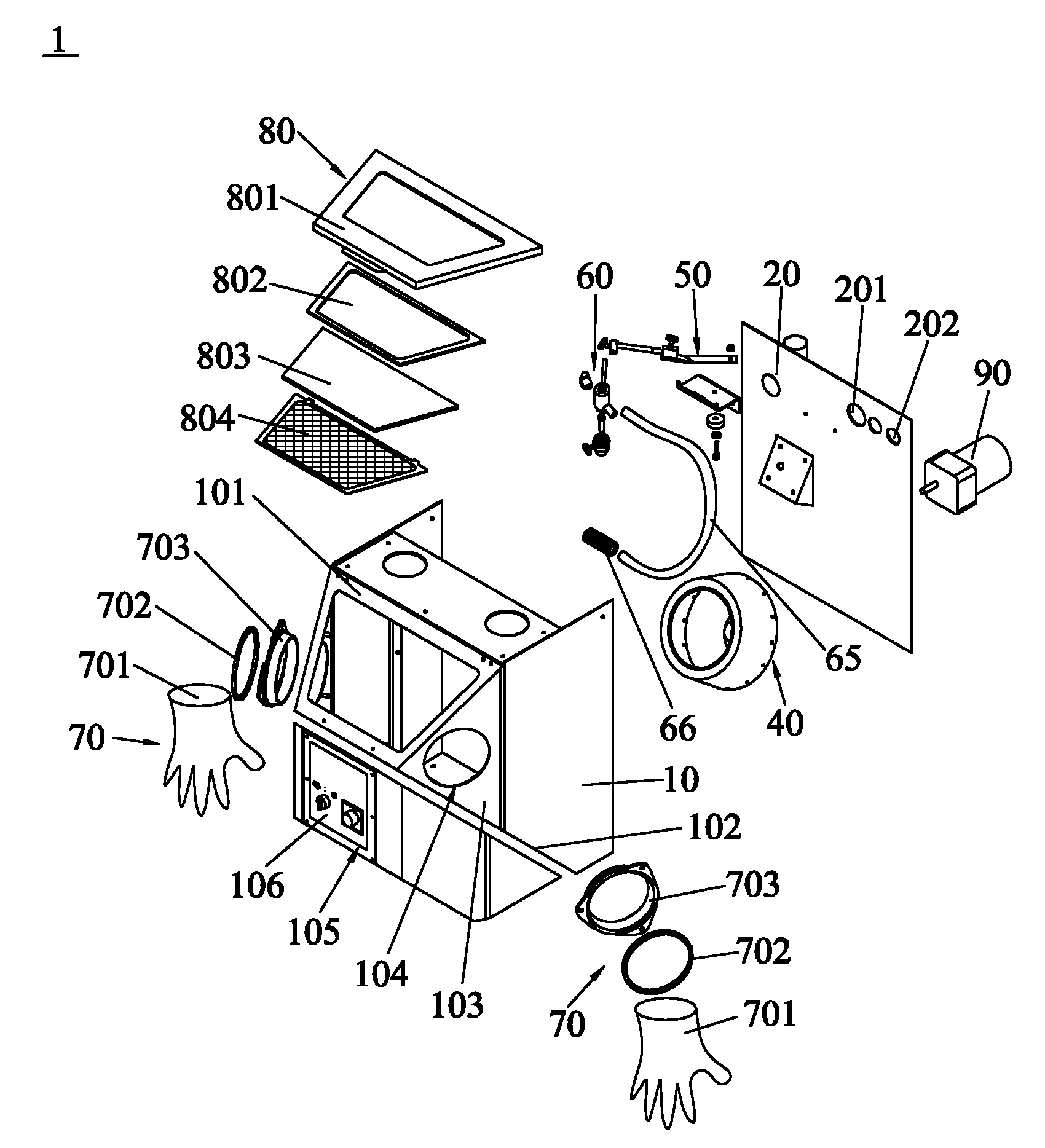 Sand blasting machine