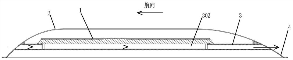 High-speed airflow through type air-cooled heat dissipation airborne antenna