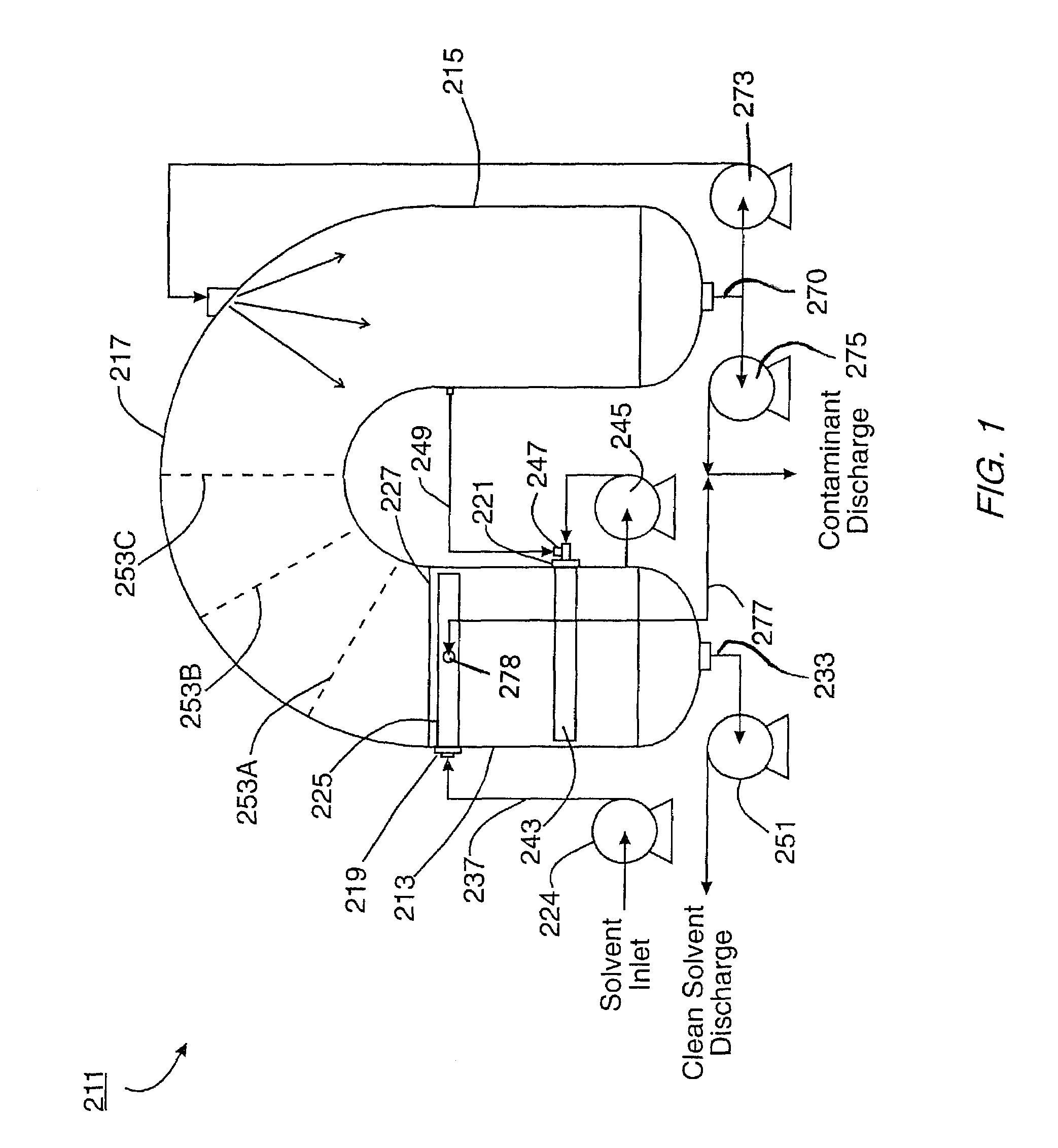 Method and apparatus for removing foaming contaminants from hydrocarbon processing solvents