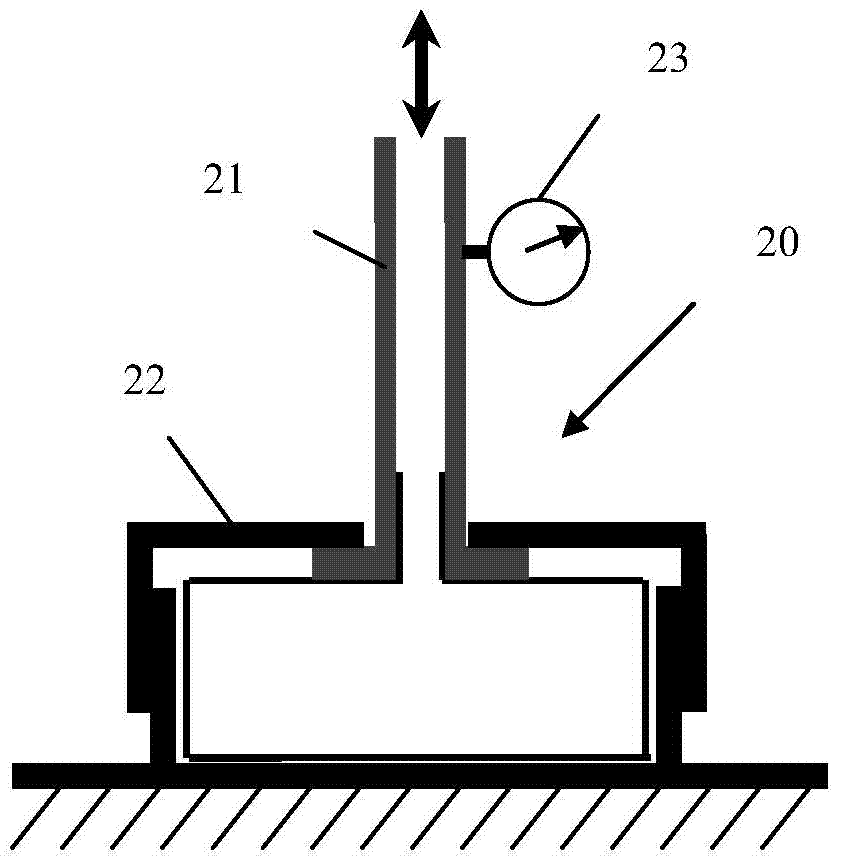 A leak detection device and detection method for a container detection port