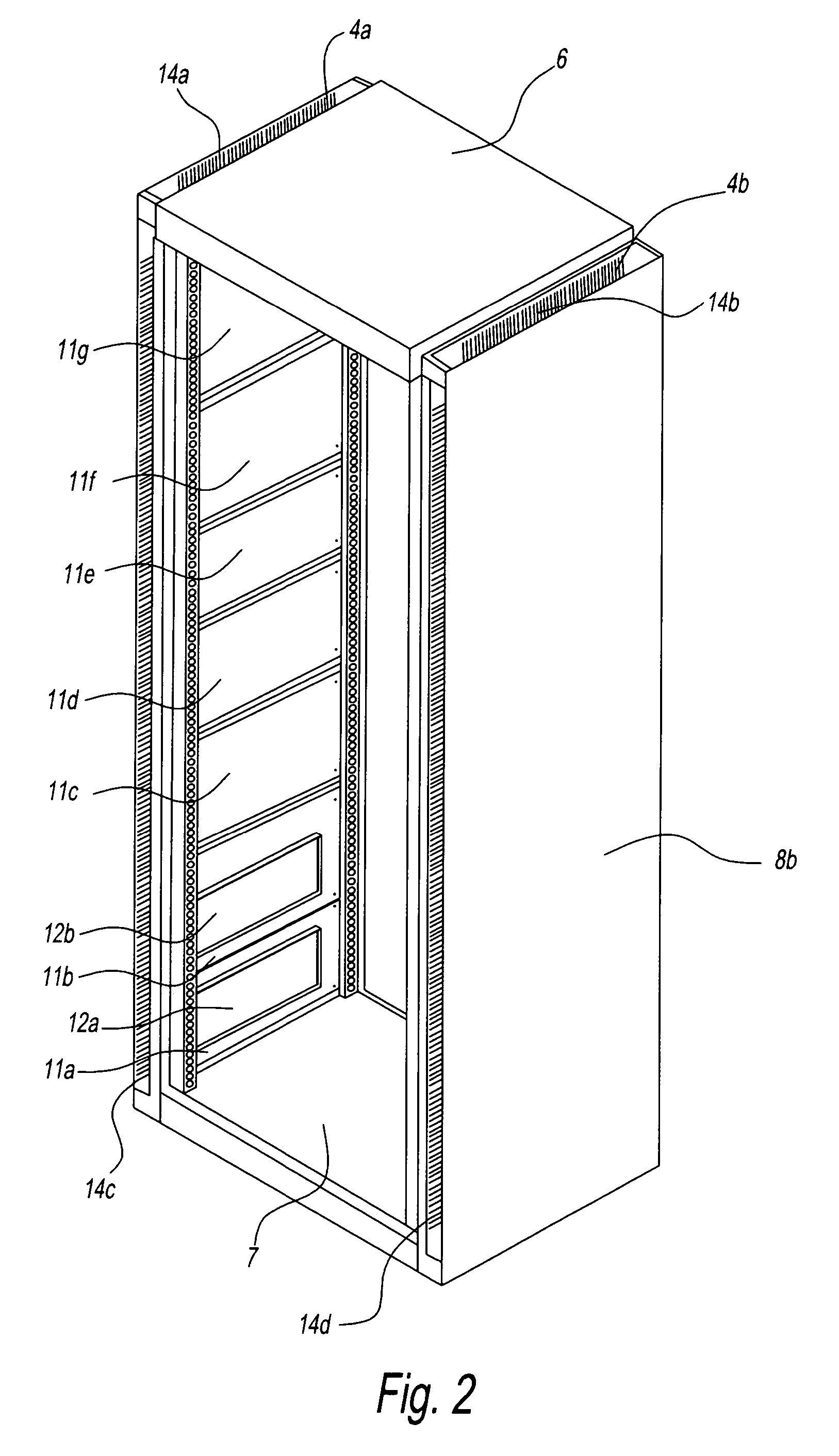 Instrument rack with direct exhaustion