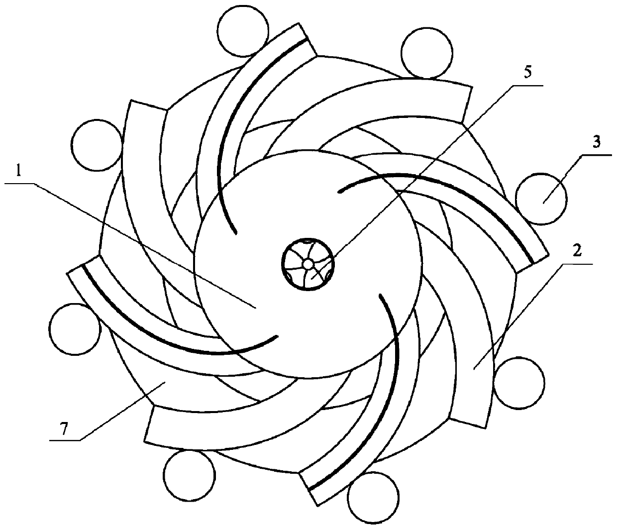 Jellyfish imitation offshore oil clearing device and system based on air flotation technology