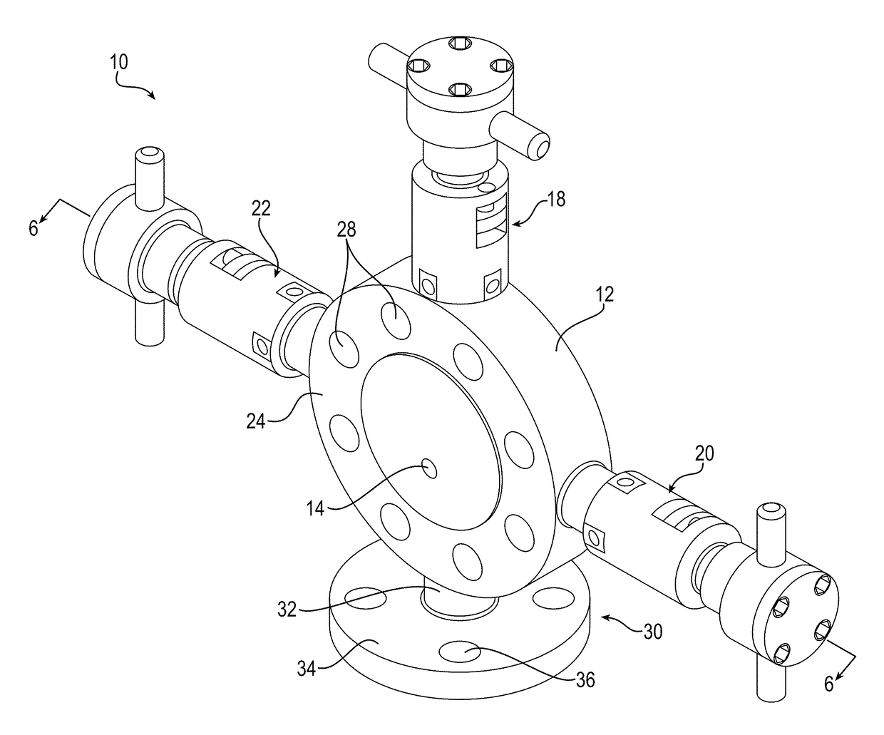 Monoflange valve