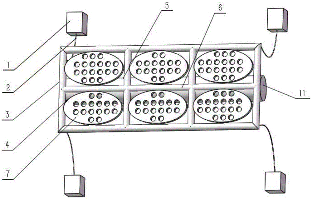 Multifunctional floating type wave eliminating bank and installation method thereof