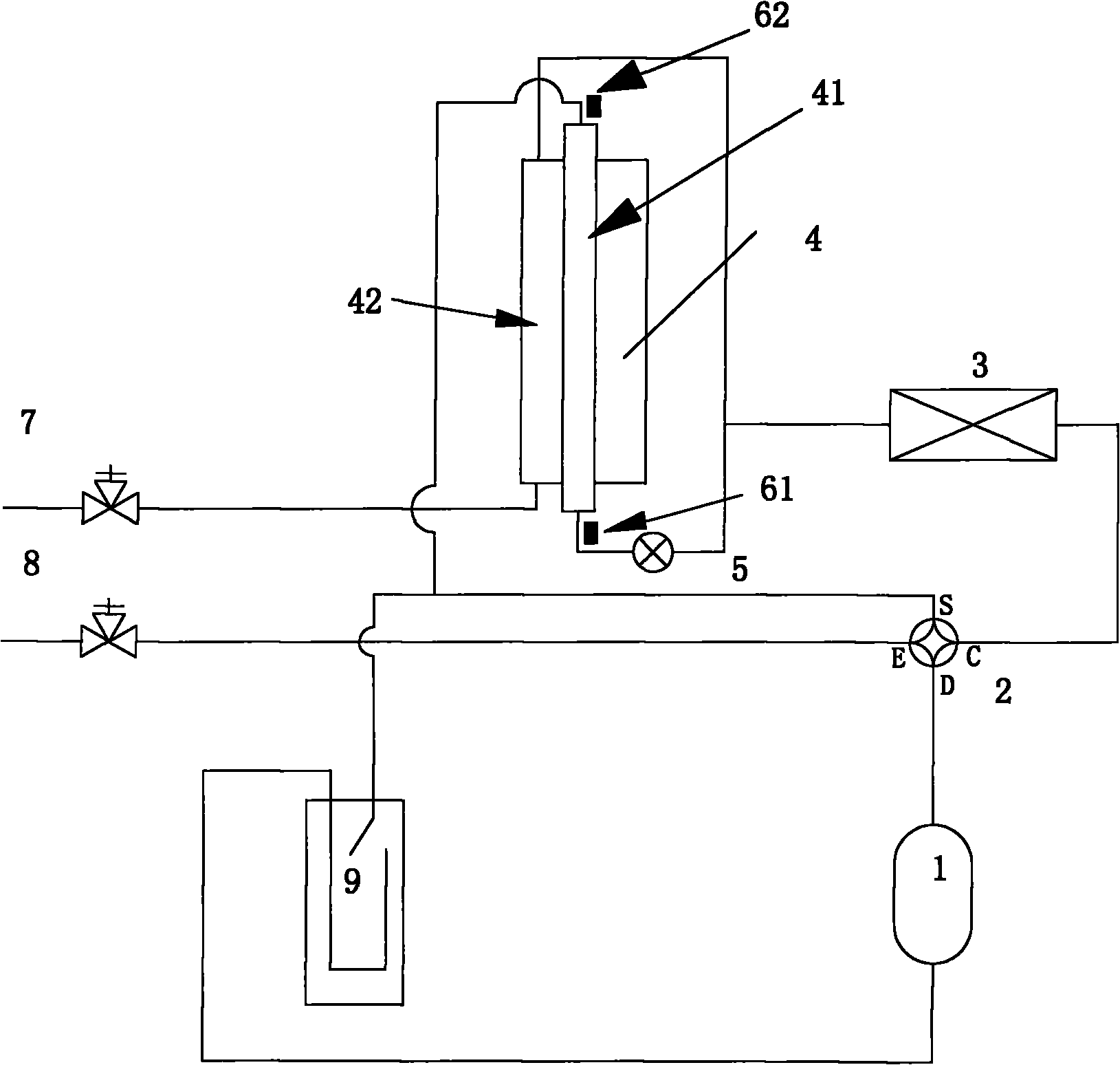 Air-conditioning system using sub-cooler and method for controlling refrigerant flow thereof