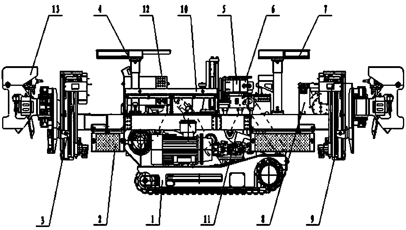 Anchor rod drill carriage integrating coal mine digging, supporting and transportation parallel fast operation