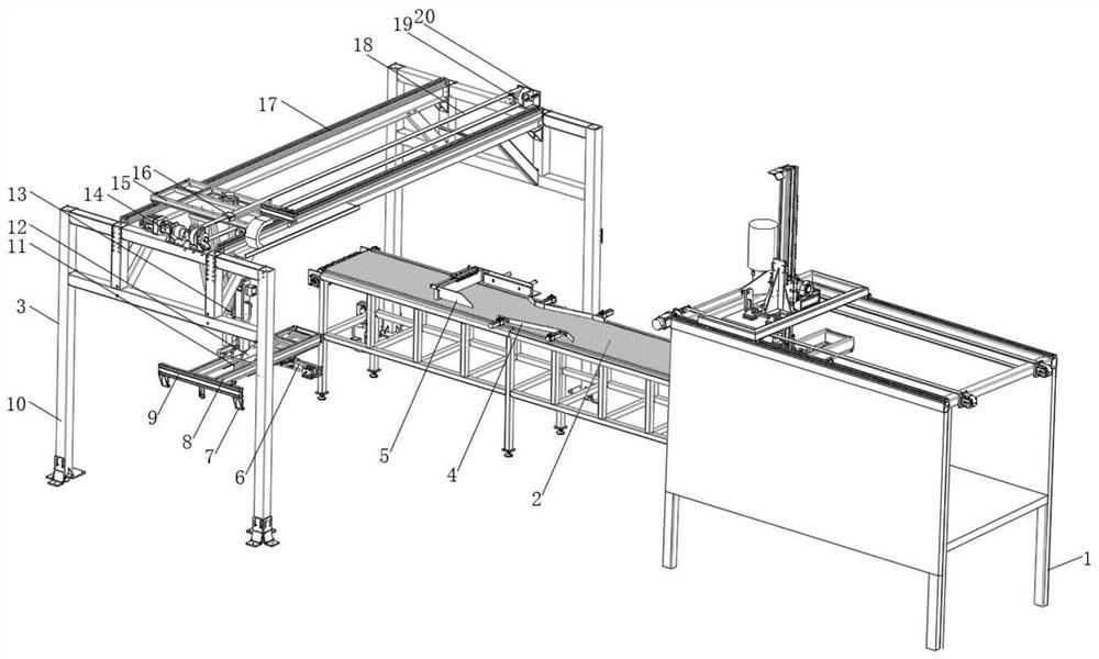 Conveying device capable of facilitating discharging and used for garment processing