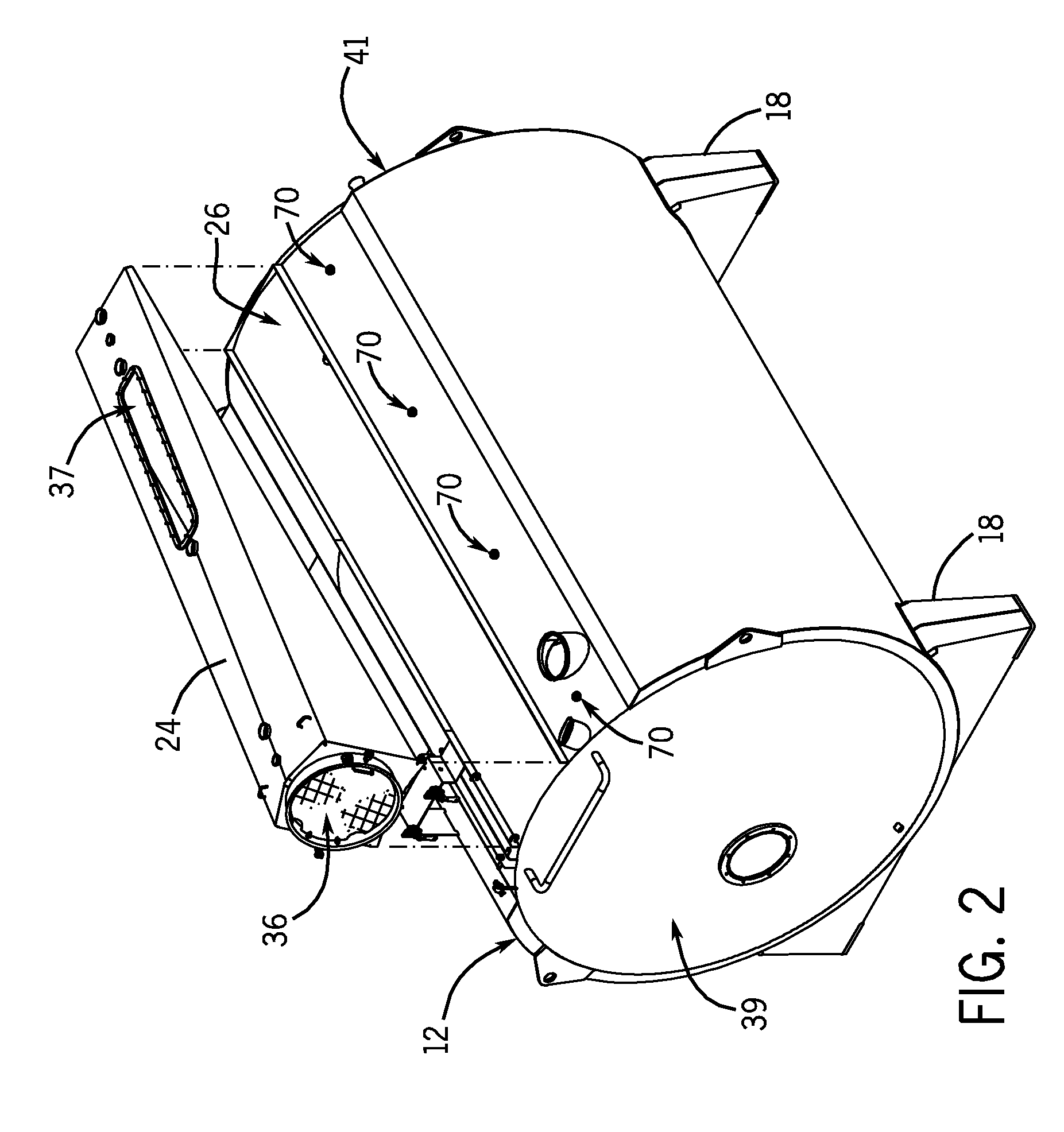 Cheese vat having fluid accessible seal assembly