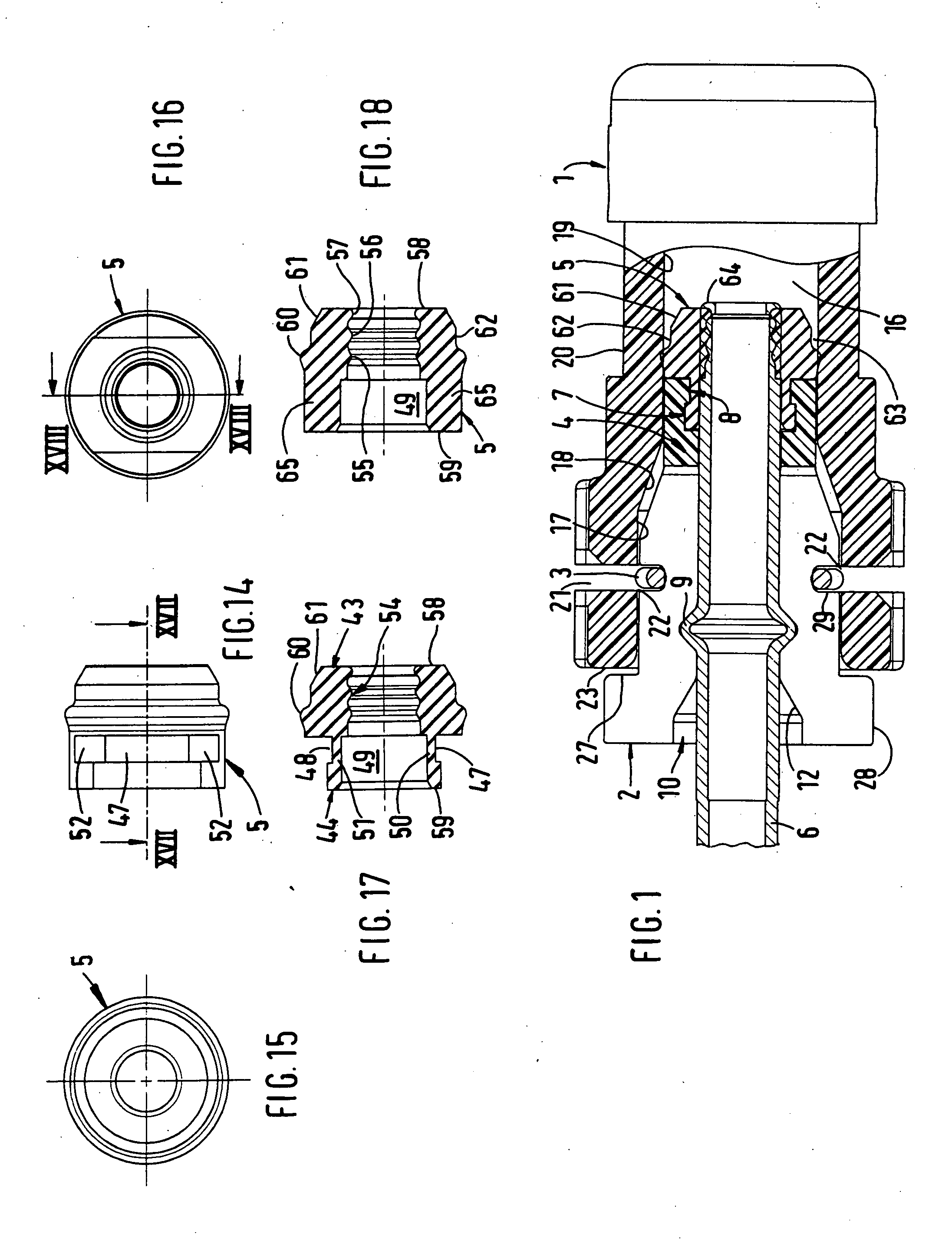 Sealing arrangement for a hydraulic plug-in connection