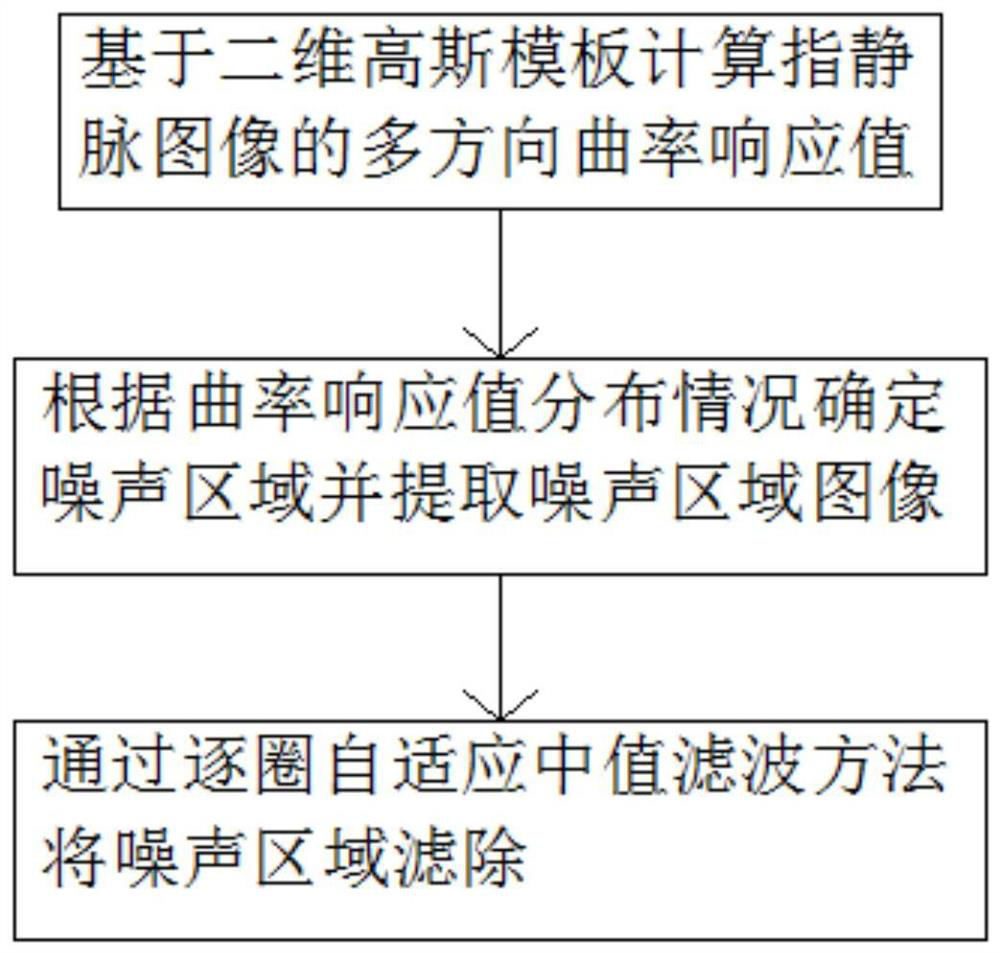 Finger vein image noise accurate extraction and adaptive filtering denoising method and device