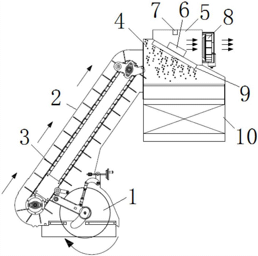 Rubbish collecting mechanism of sweeping vehicle