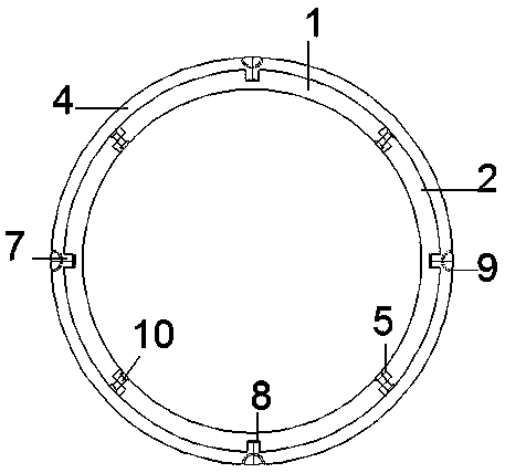 Assembly type waterproof double-layer circle-type non-node underground comprehensive pipe gallery