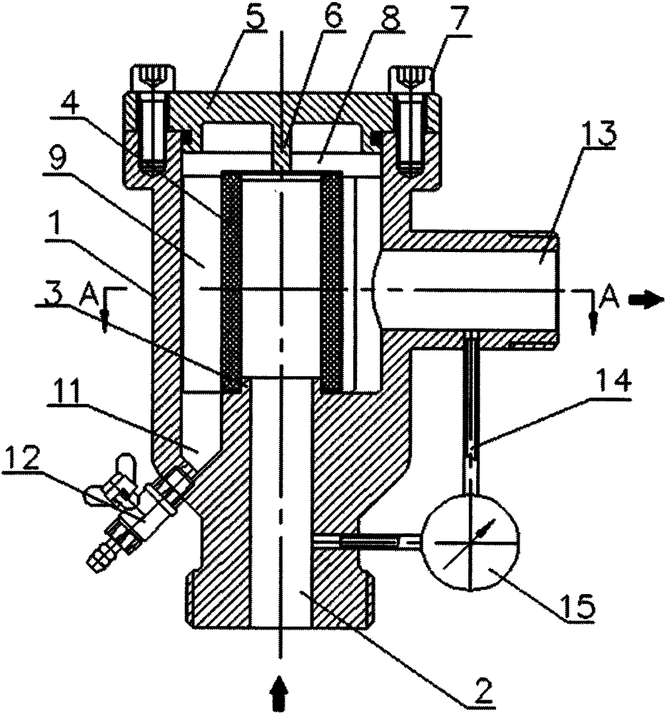 A gas drying filter