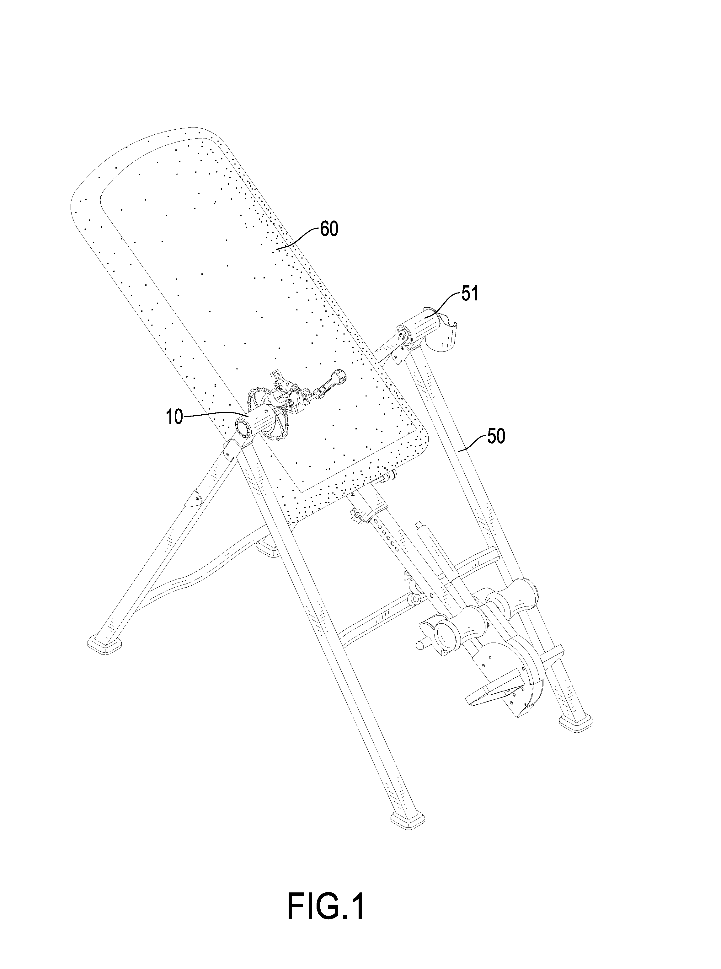 Disc brake device of an inversion table