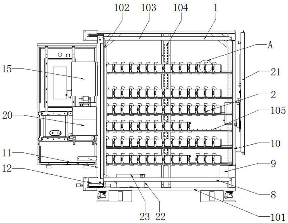 Intelligent positioning goods taking shelf capable of being controlled through internet-of-things terminal