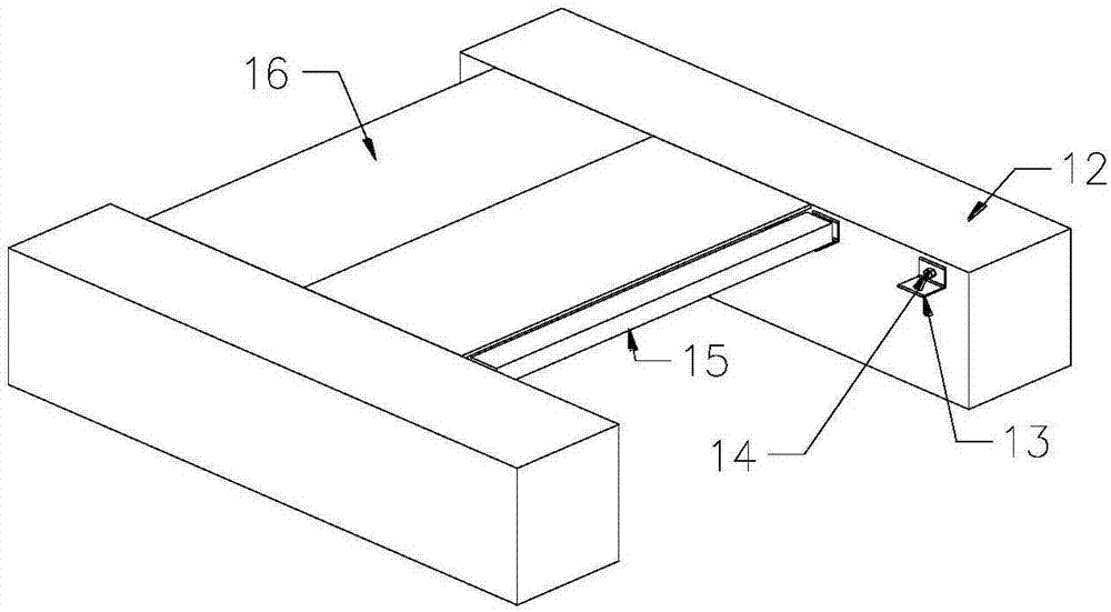 Floor surface structure assembled with internal keels and external formworks