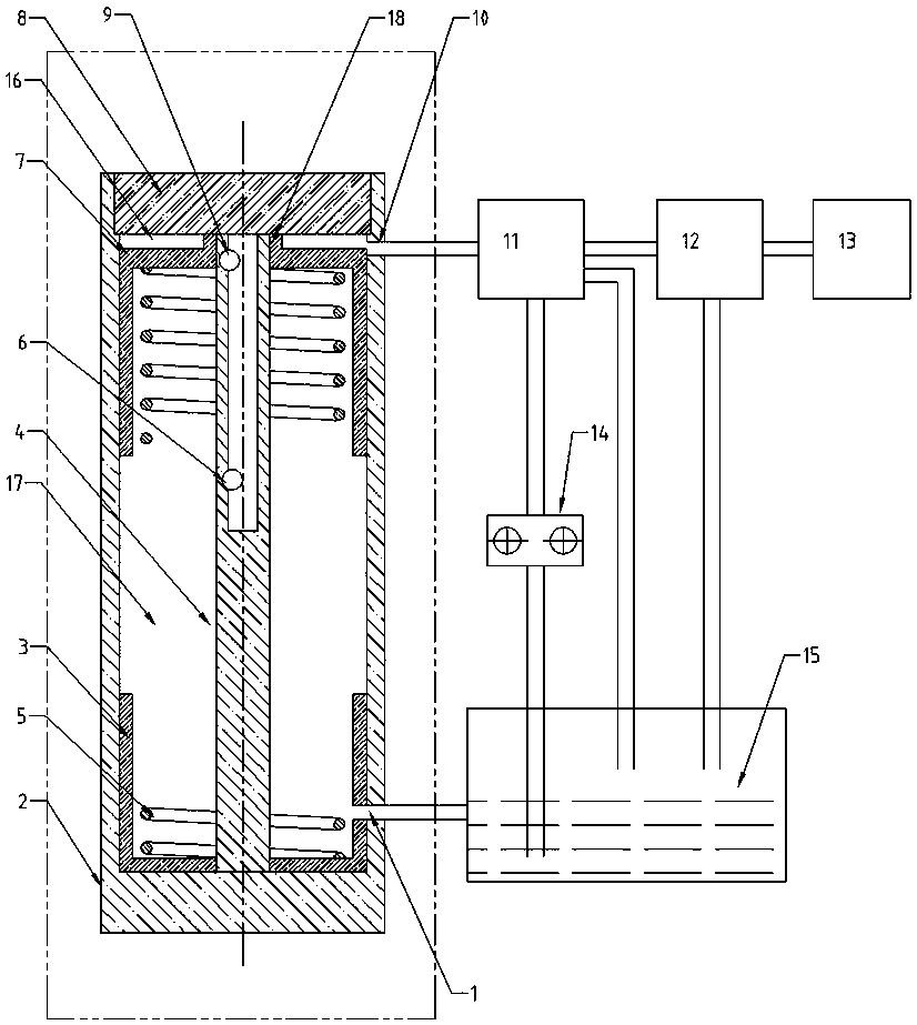 Diesel engine energy storage and flow dividing starting device