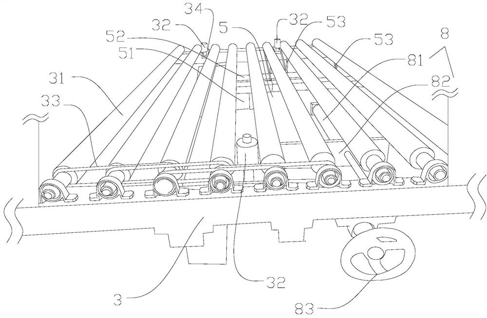 Feeding device for coating processing line