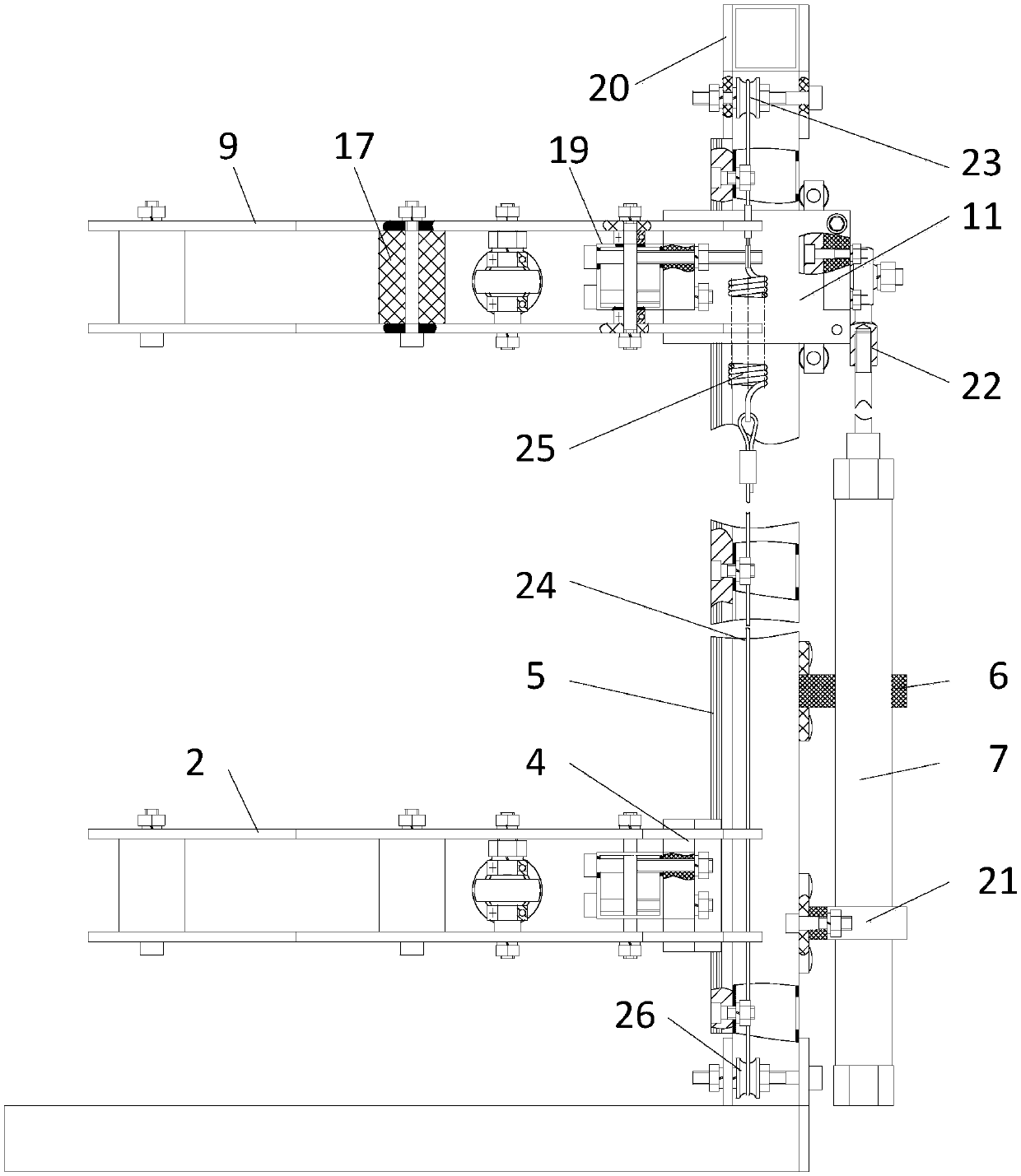 A pneumatic pole-climbing robot based on the principle of bionic peristalsis