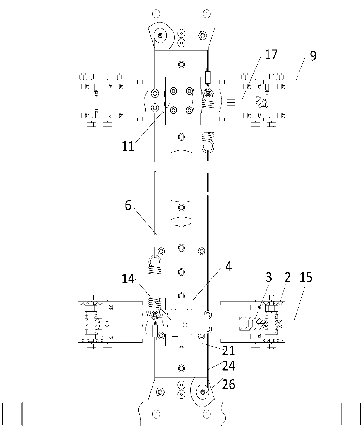 A pneumatic pole-climbing robot based on the principle of bionic peristalsis