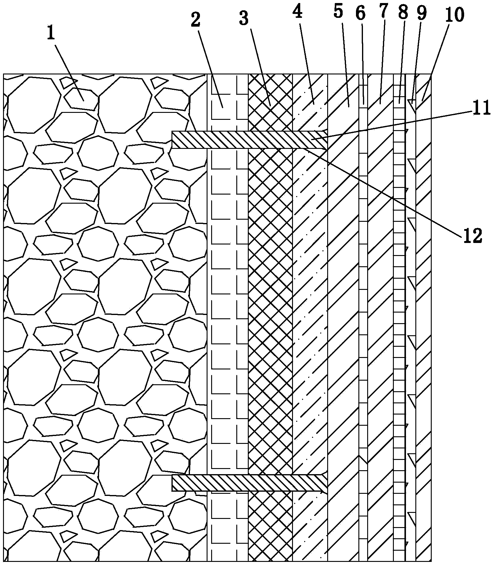 Exterior wall external thermal insulation coating veneer structure