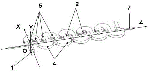 Twisted waveguide combination type quasi-plane ridge waveguide folded waveguide