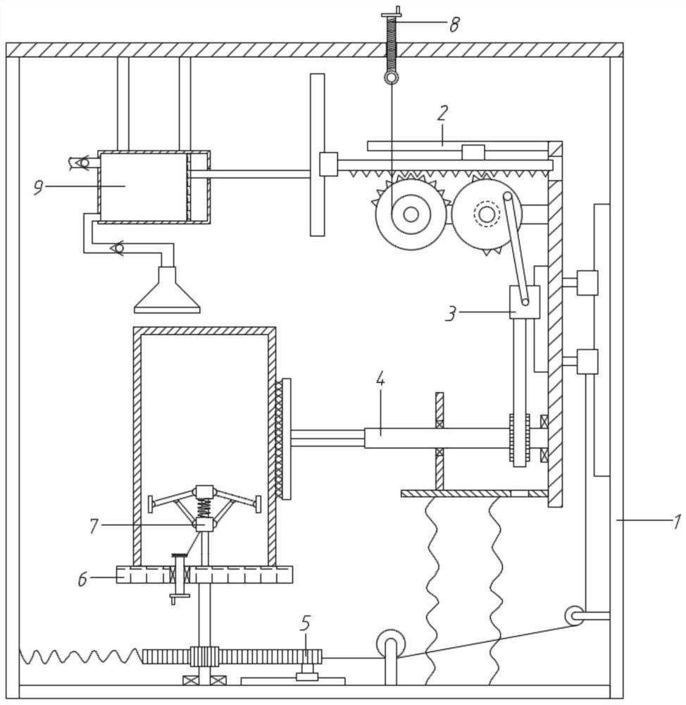 An automatic derusting and cleaning equipment for the outer wall of a cylinder