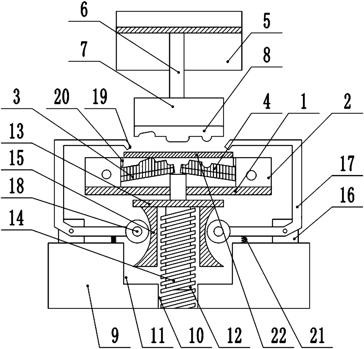 Clutch shifting fork punching equipment