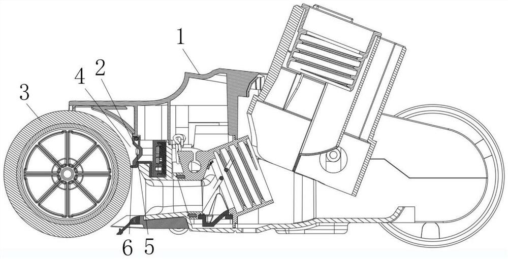 Rolling brush self-cleaning device and self-cleaning method