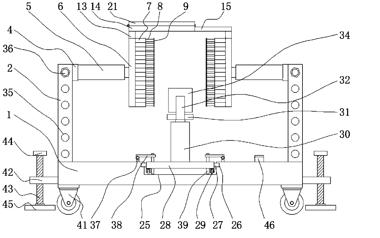 Clamping device used for petroleum mechanical workpiece, and clamping method of clamping device