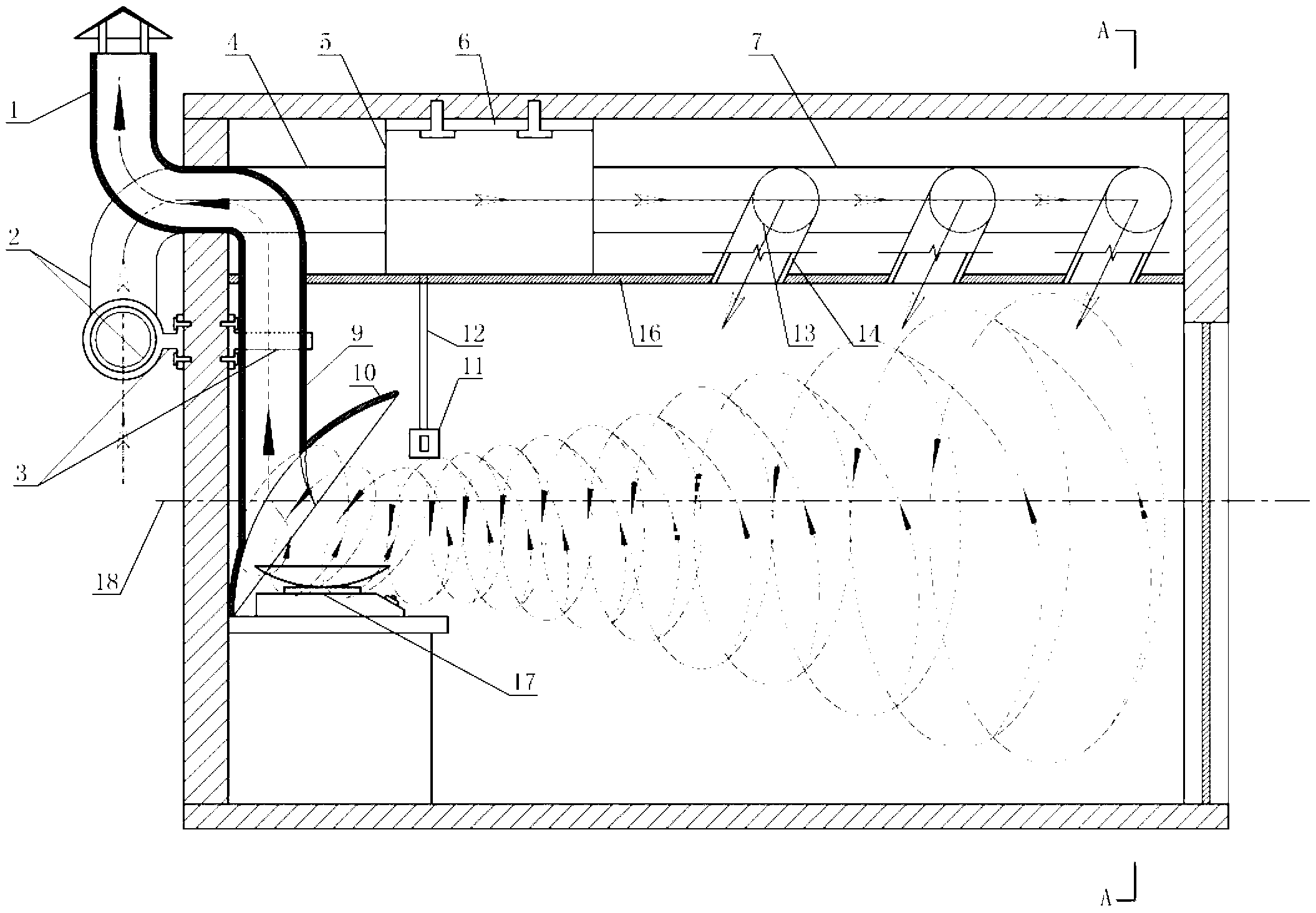 Positive-pressure vortex type disassembly-free washable range hood