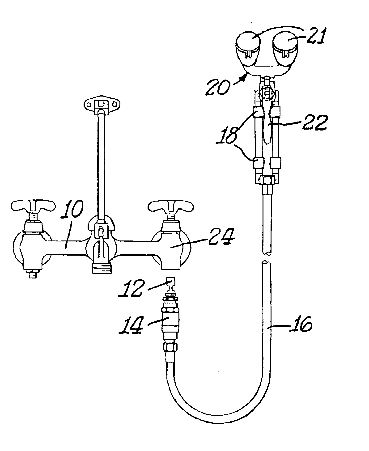 Janitorial service sink eyewash