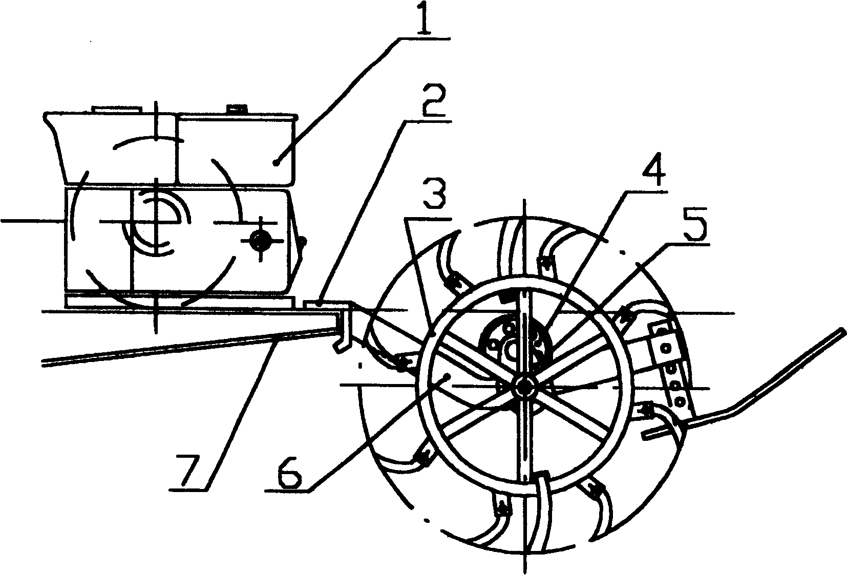 Front-mounted furrow-opening machine