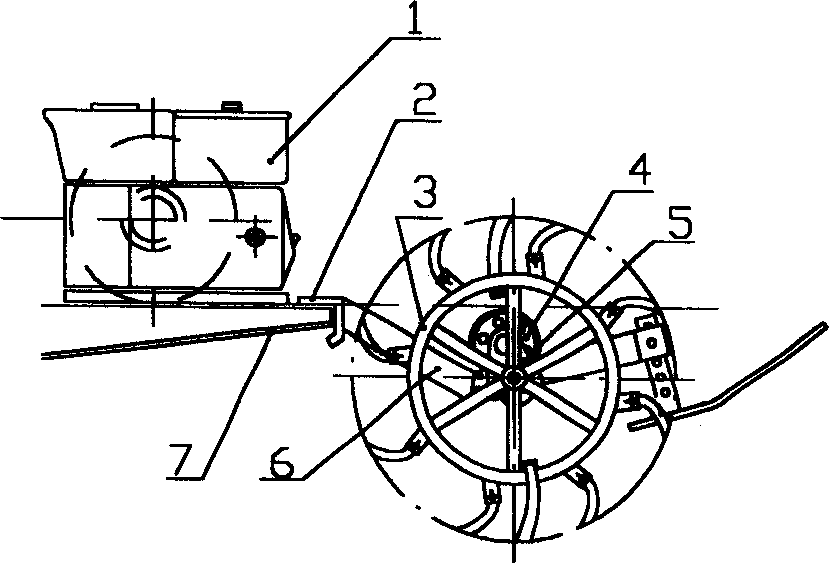 Front-mounted furrow-opening machine