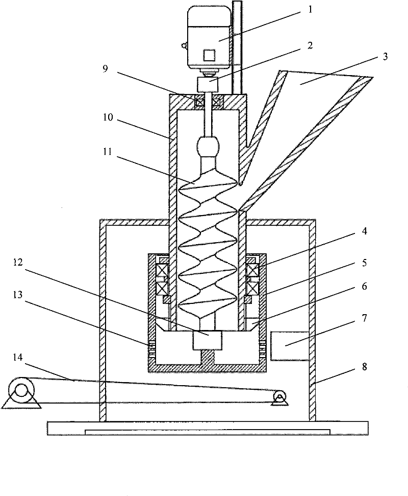 Vertical spiral pressurized sludge granulator