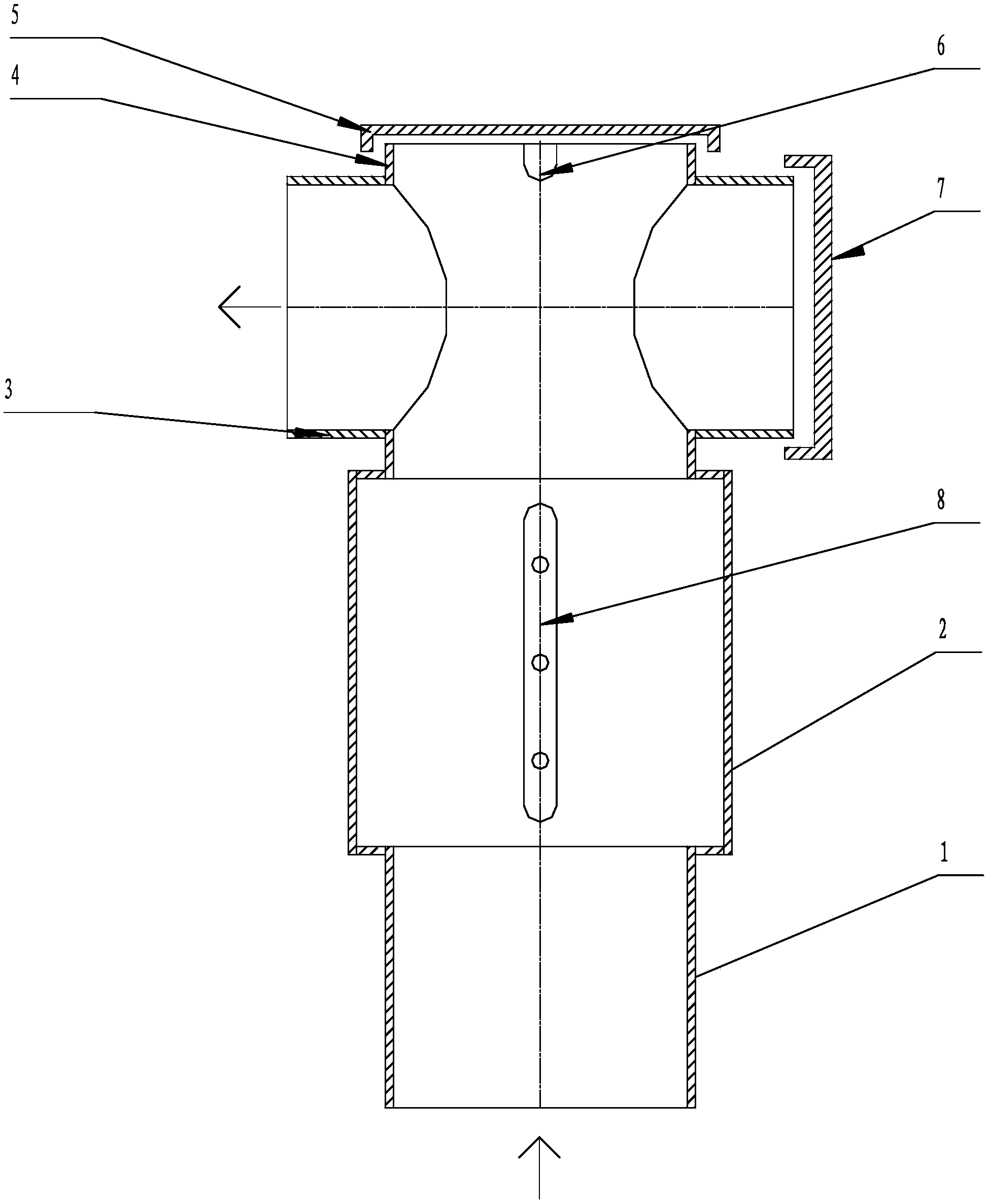 Multi-functional upper expanding device for producing antimony trioxide