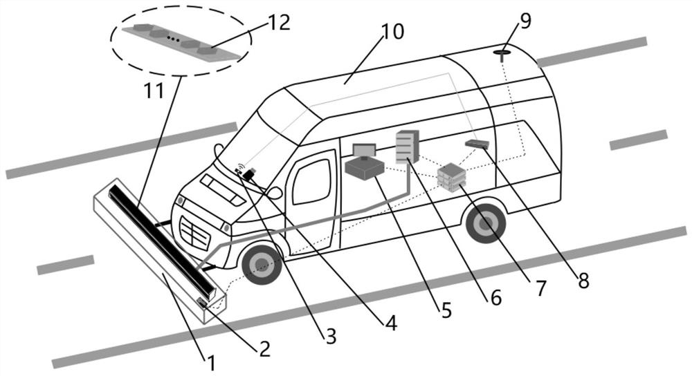 Acquisition early warning and automatic start-stop device of highway ETC detection vehicle