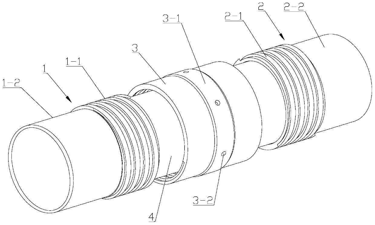 Detectable attachment joint for carbon fiber composite material pipes and application method of detectable attachment joint