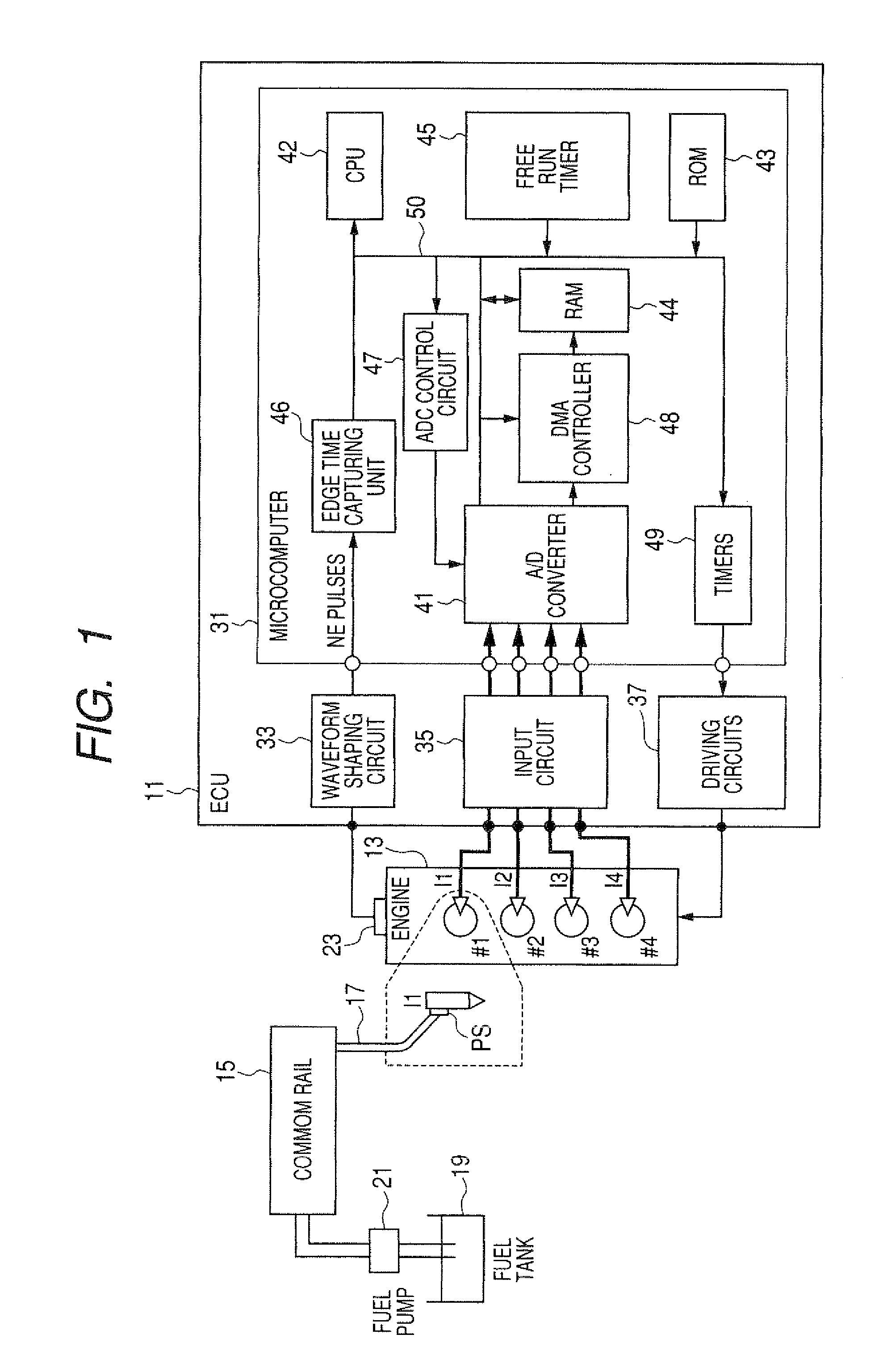 Device for controlling quantity of injected fuel