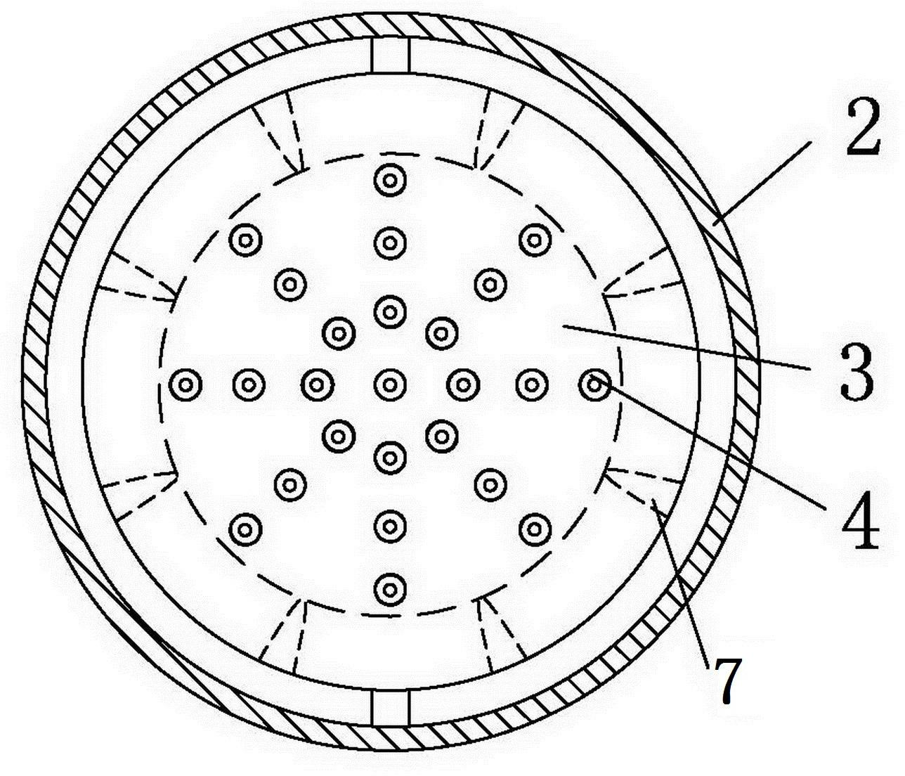 Burning head device of straw gasifier