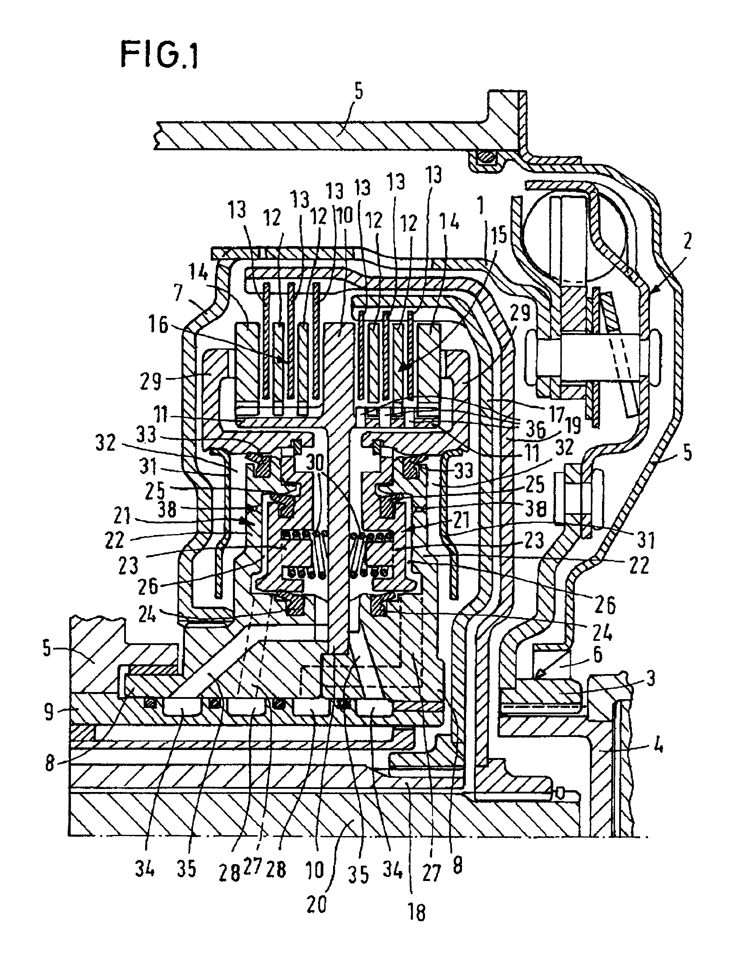 Dual clutch for a transmission with two input shafts