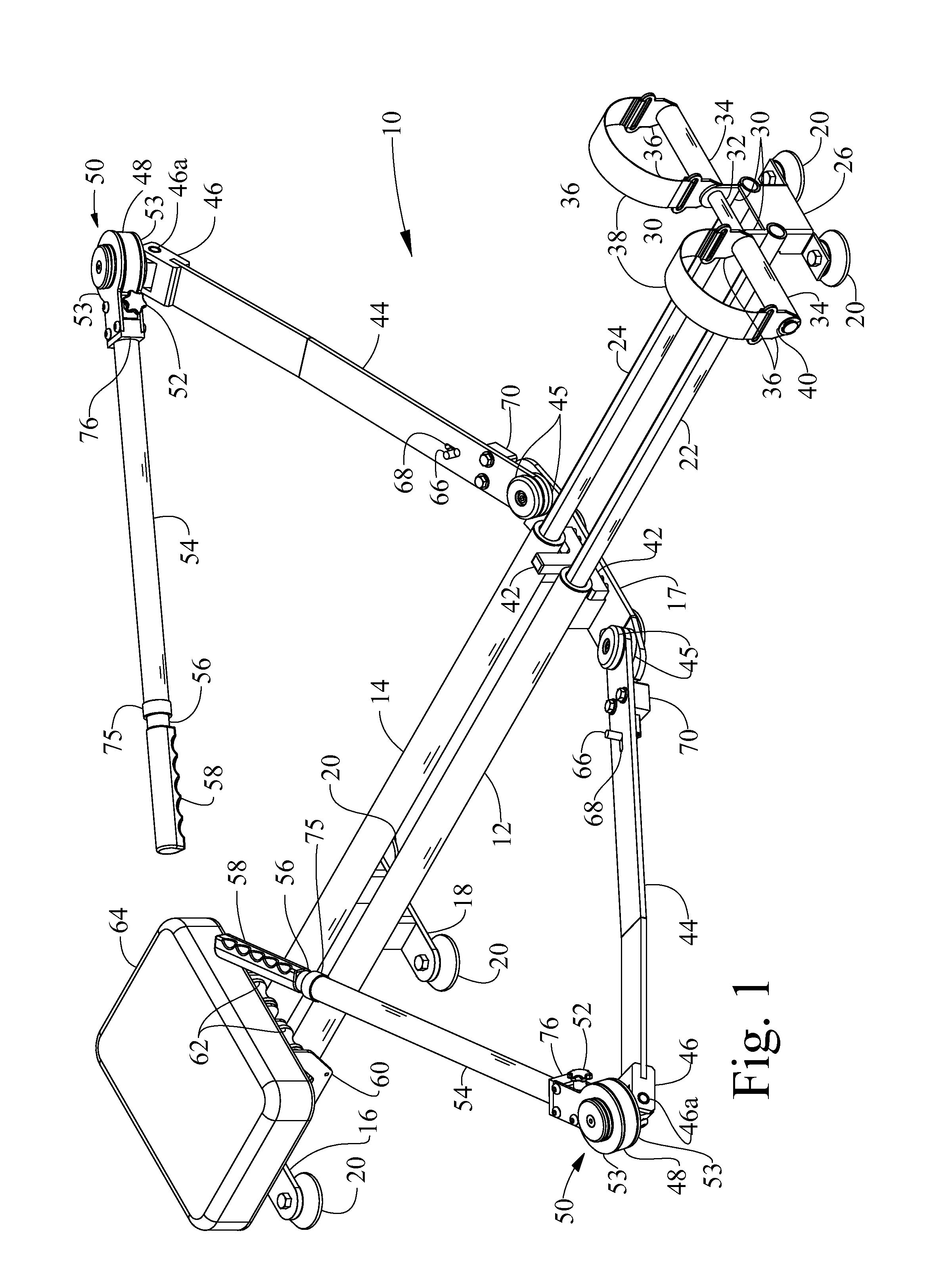 Portable rowing machine