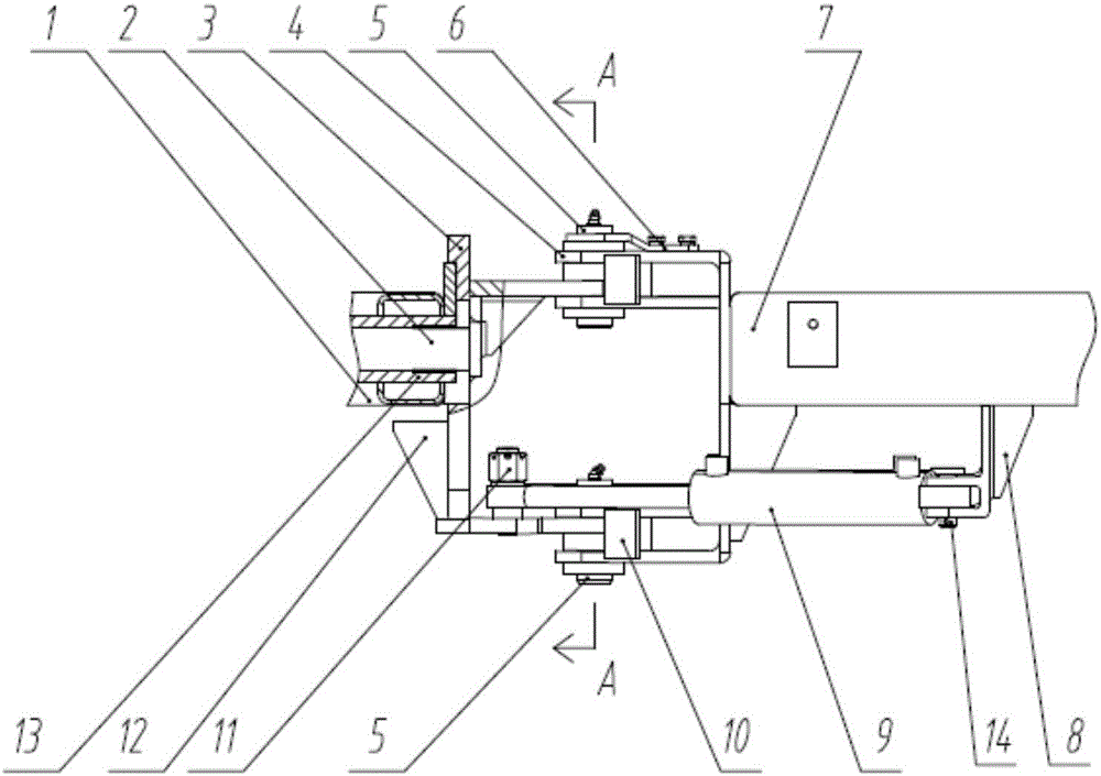 Steering mechanism of a self-propelled fruit forest machine