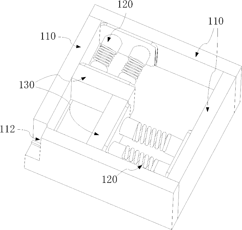 Assembling device and method of crystal arrays of PET (Polyethylene Terephthalate) detector