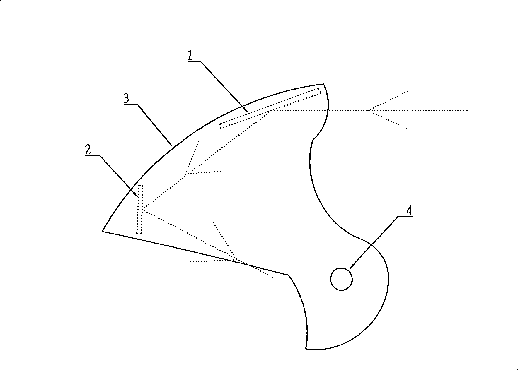 Backsight structure of safety cap brim