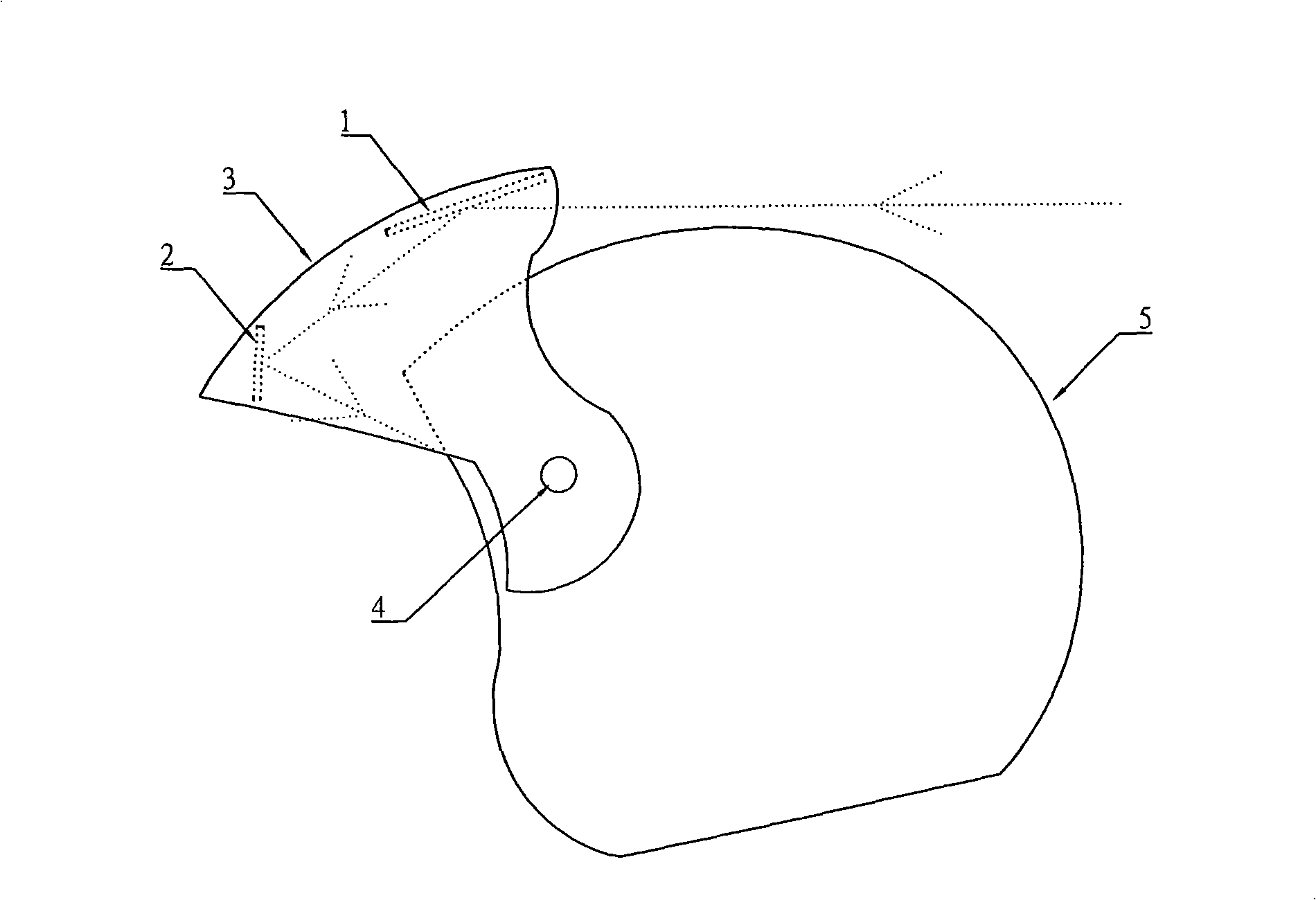 Backsight structure of safety cap brim