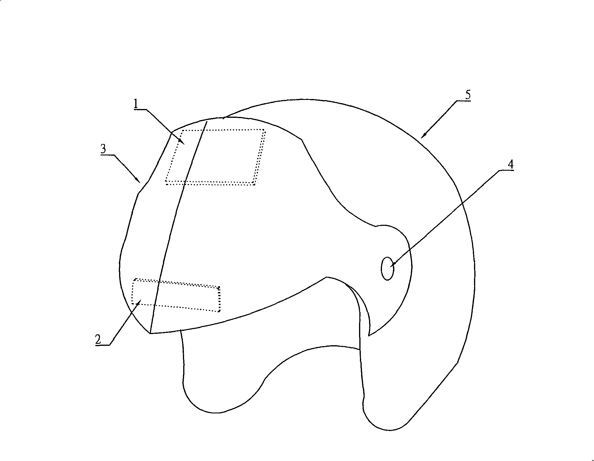 Backsight structure of safety cap brim